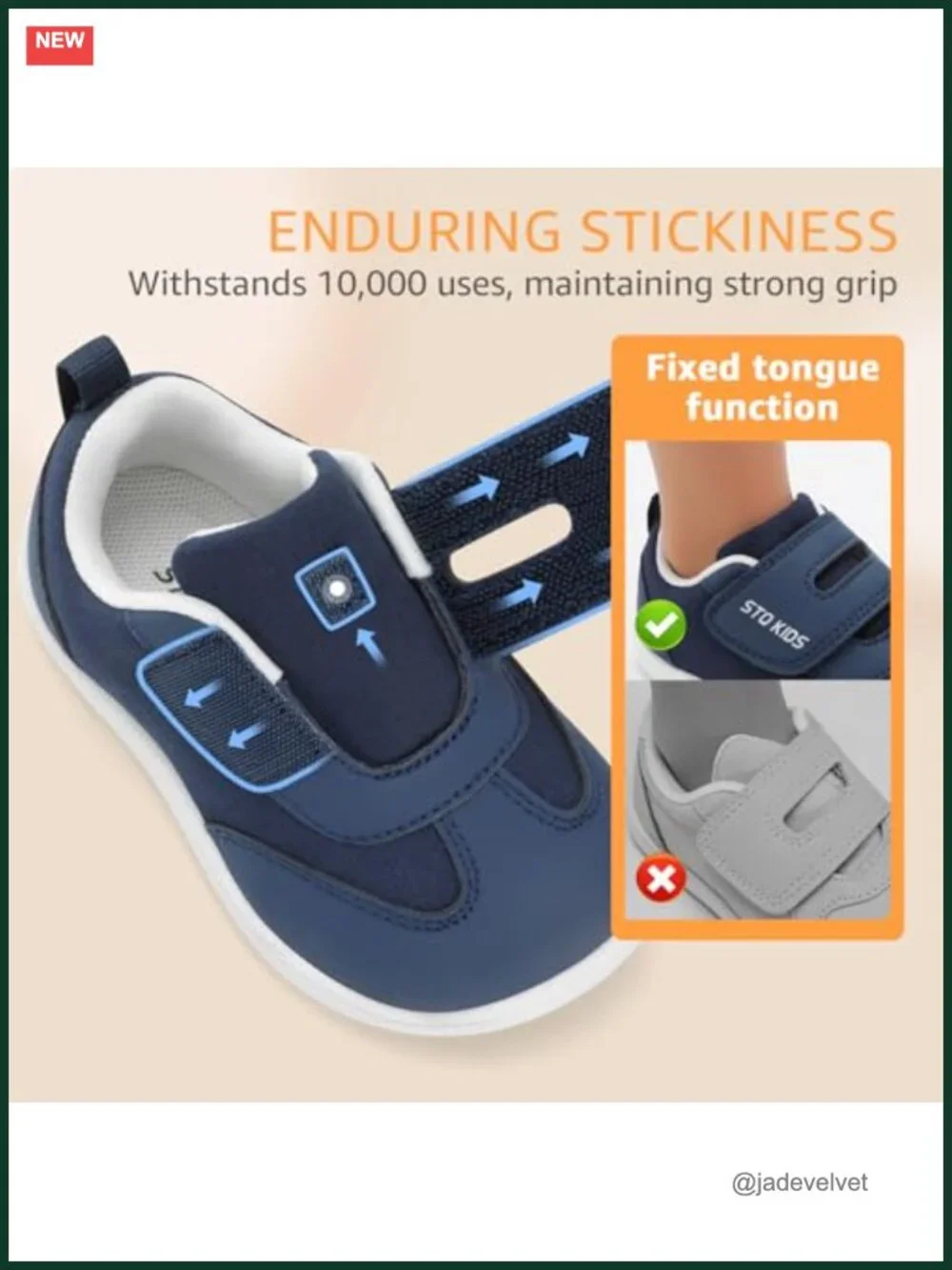 Toddler Barefoot Sneakers Wide Toe Box Zero Drop Non-Slip Hook-and-Loop